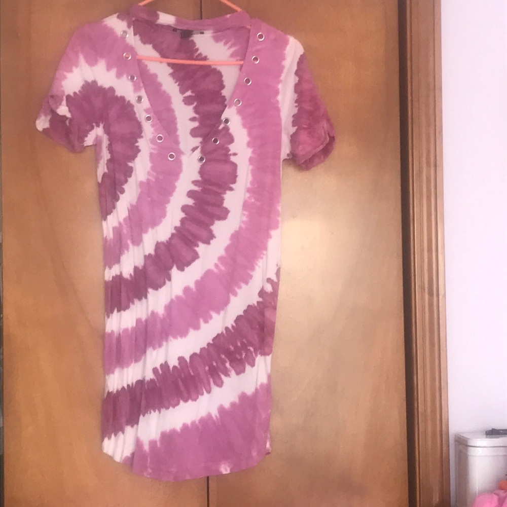 Tie dye T-shirt dress